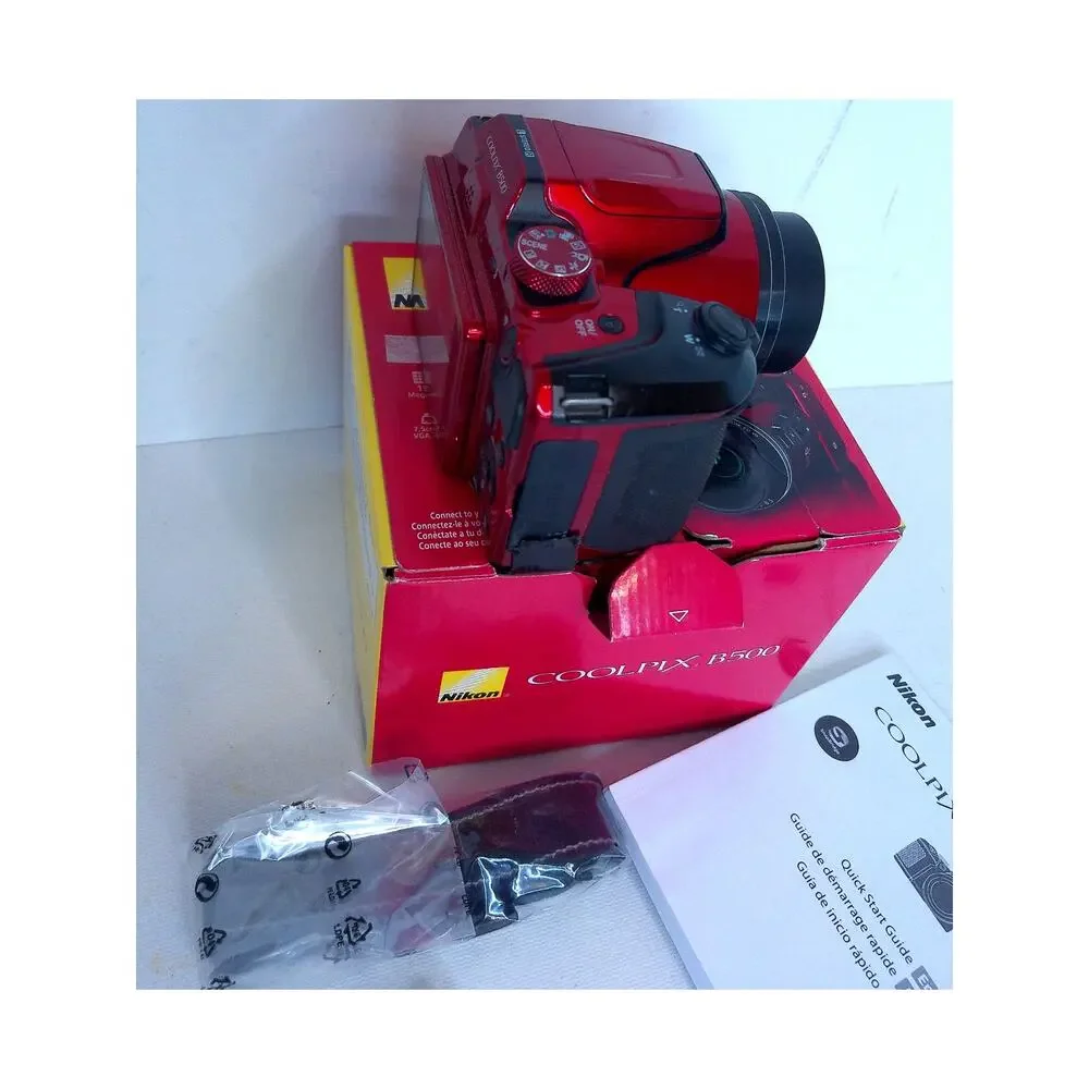 Nikon CoolPix B500 Red Camera Parts or Repair READ AS IS